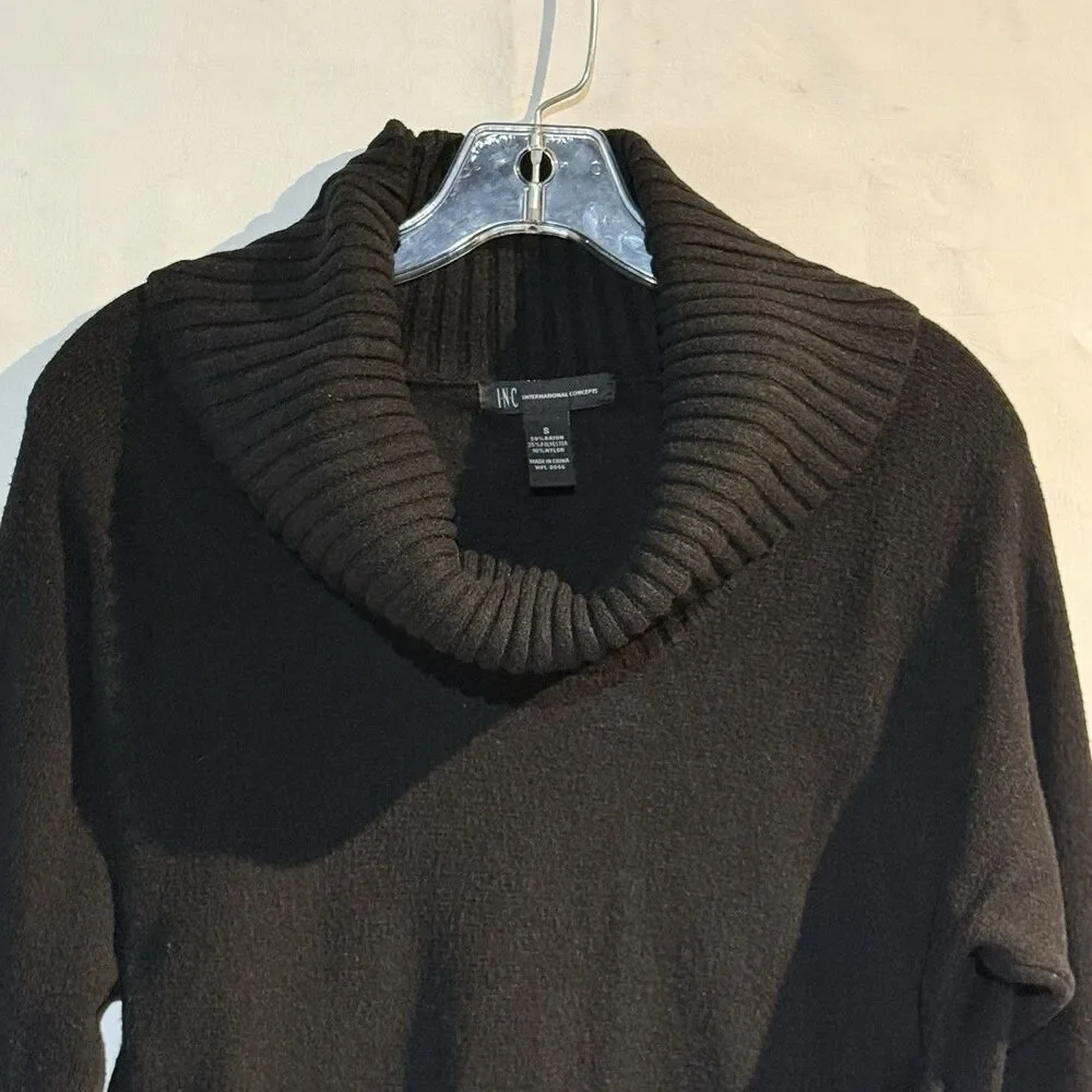 INC international concepts Black Knit Women’s Turtleneck Sweater Size Small
